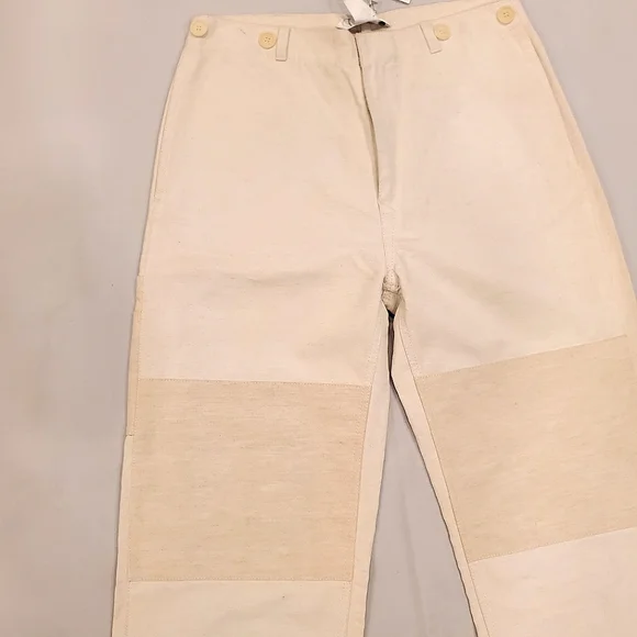 NWT$895 TRE Natalie Ratabesi Missy Two Tone Linen Cotton Trousers Wide Leg Pants - Picture 11 of 16